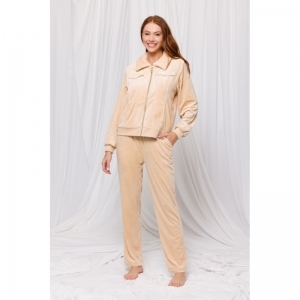 Korte jas en broek beige Beige