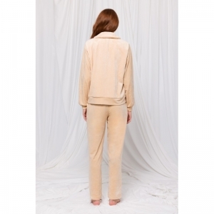 Korte jas en broek beige Beige