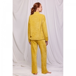 Homewear oker opstaande kraag Oker