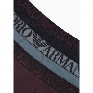 3-pack trunk stretch cotton Marine/tempesta