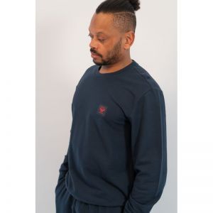 Homewear ensemble ronde hals Marine