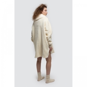 Poncho fleece Gebroken wit