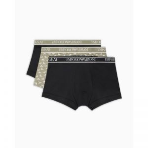 Stretch cotton Zwart/kaki