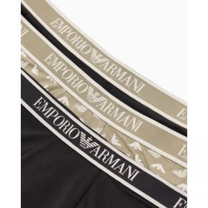Stretch cotton Zwart/kaki