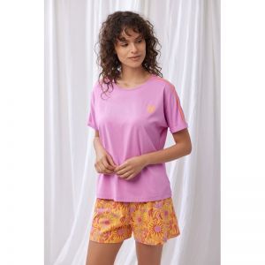 Pyjama kort lila Lila