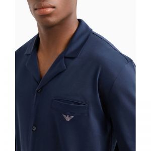 Pyjama knopen lang Armani blue