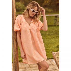 Strandjurk fluo oranje streep Oranje