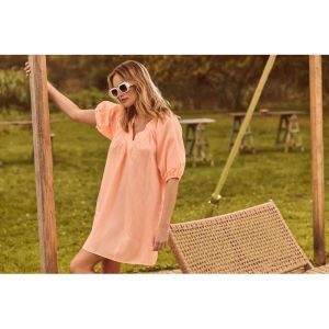 Strandjurk fluo oranje streep Oranje