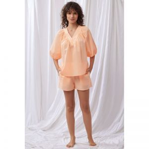 Ensemble fluo oranje streep oranje