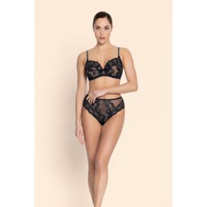 Cuir sexy couture Noir argent