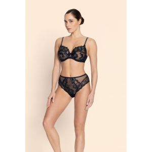 Cuir sexy couture Noir argent