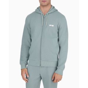 Homewear met rits en kap Leaf